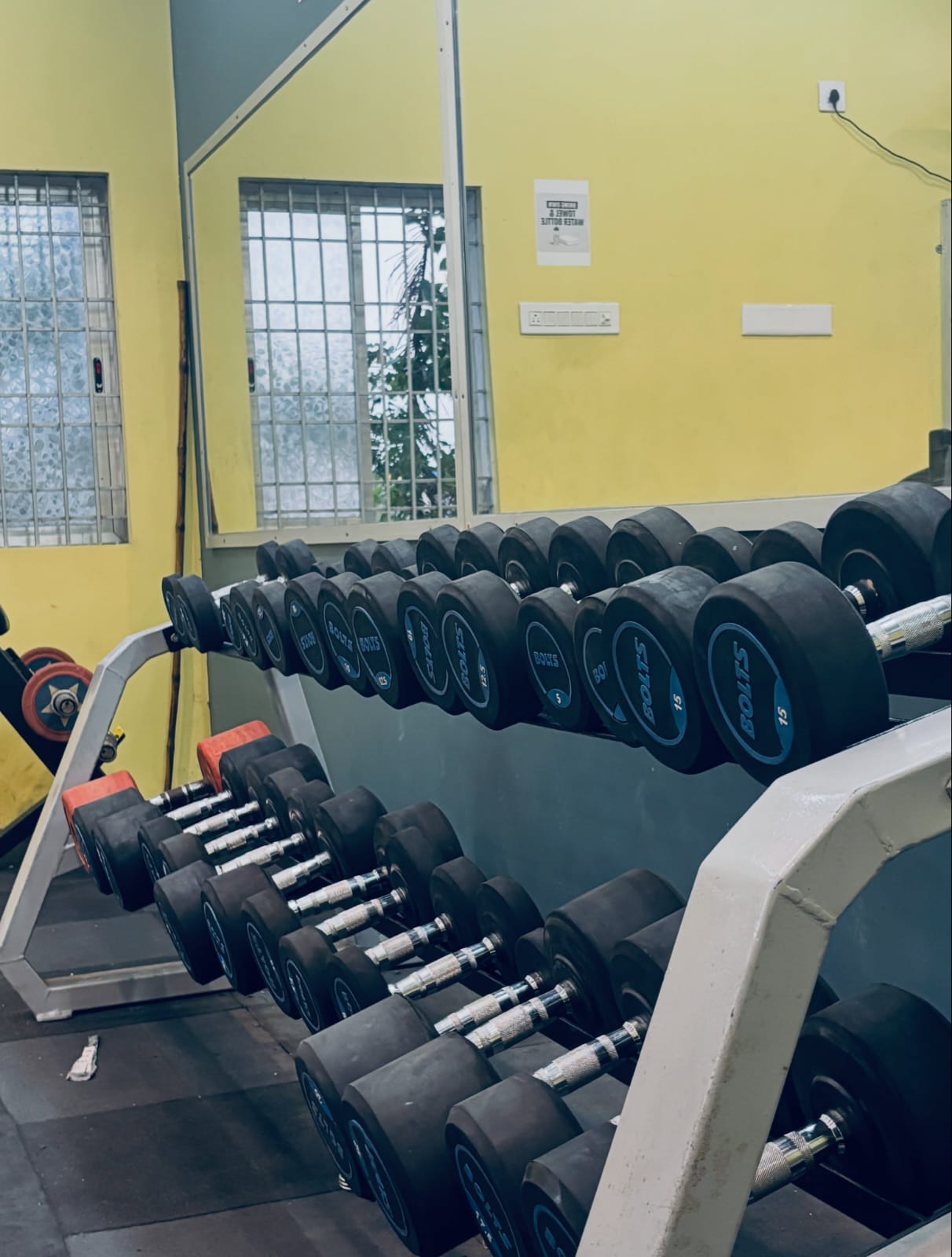 BOLTS Rubber Hex Dumbbells